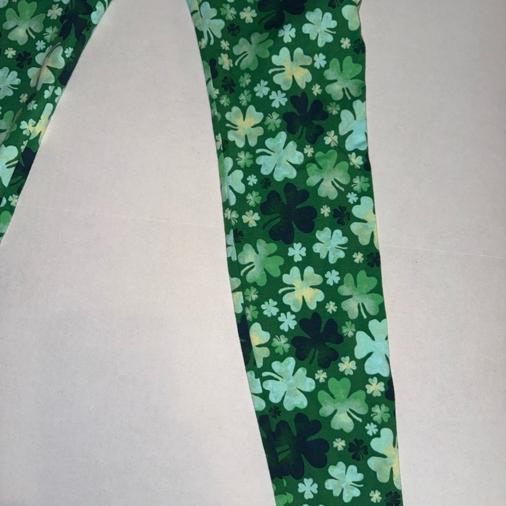 No Boundaries Women’s St Patricks Shamrock High Rise Ankle Leggings New S (4-6) - Picture 3 of 11